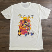Halo'd G.O.A.T tee (white) front design