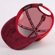 Halo'd "Keep Going" Emoticon Trucker hat (Bordeaux Suede)