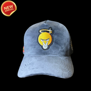 "Focused" Emoticon Trucker hat (Cool Grey Suede)