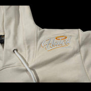 Shoulder Halo'd Apparel logo on our hoodie