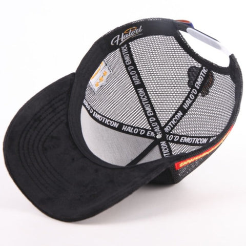 Halo'd "Focused" Emoticon Trucker hat (Black)